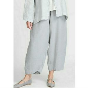 Flax linen flood pants, medium